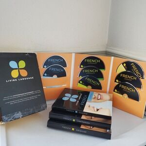 Living Language French Complete Edition 3Books 8 Audio CDs Essential to Advanced